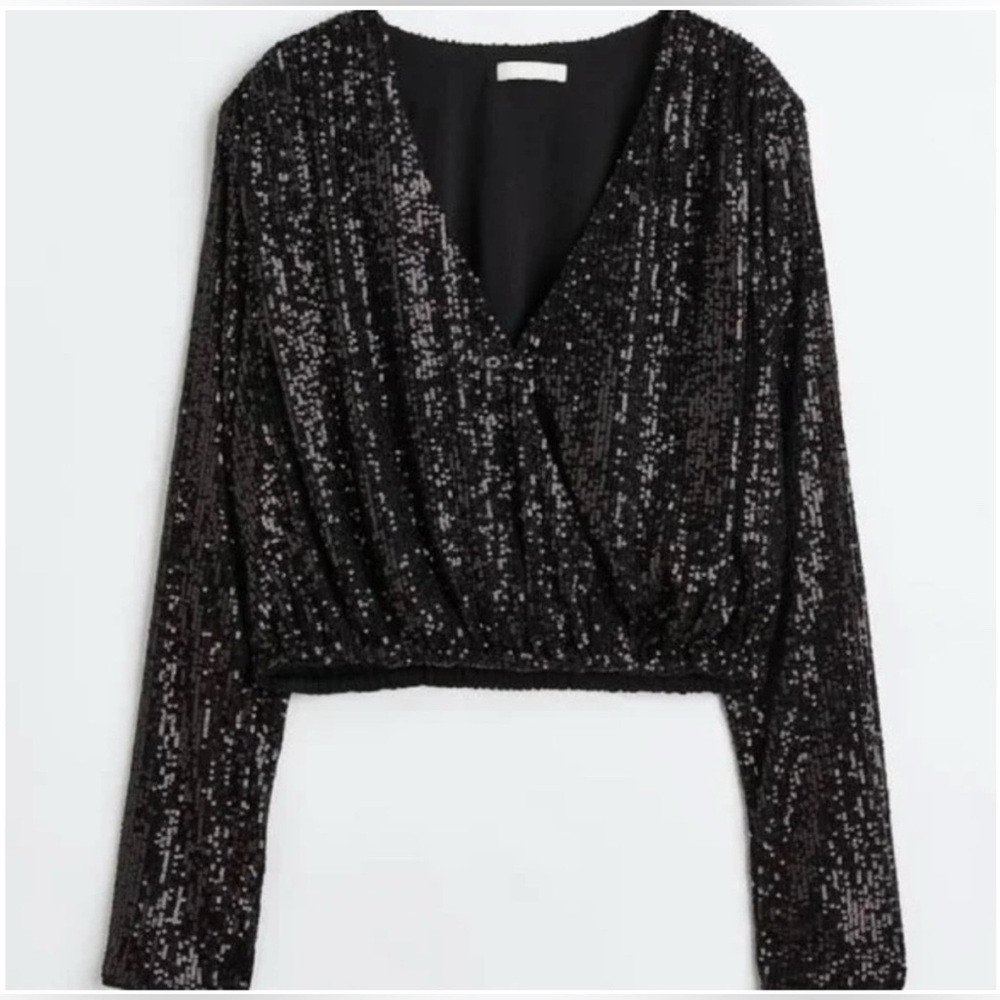 Vince Camuto Black sequin top & Skirt set
